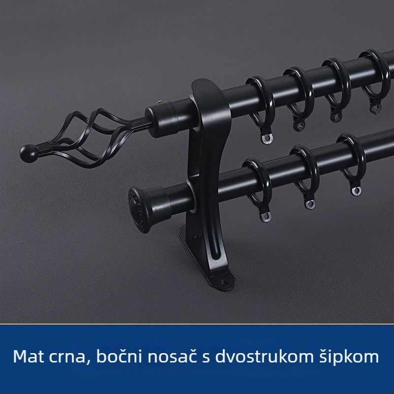 Nordijska aluminijska šipka za zavjese, ojačana i tiha, rimski stil, po mjeri