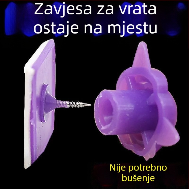 Komarnik za vrata s ljepilnim kopčama i Velcro trakom, bez bušenja, bez tragova