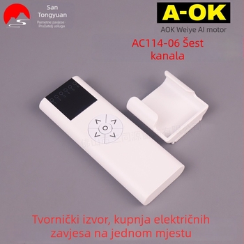 Pametni dom Aoke AC114-06 Šestokanalski daljinski upravljač za električne zavjese i šestokanalski odašiljač