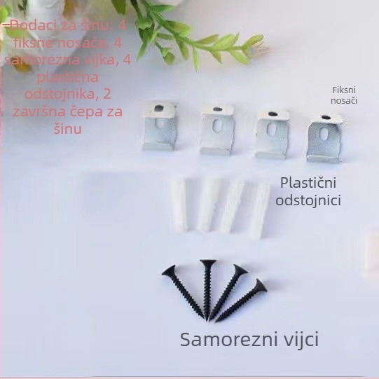 Nova kristalna zavjesa od perlica, plastična šina za zavjese na vrata, vodič s kolom, DIY štap, 360° savitljiva šina