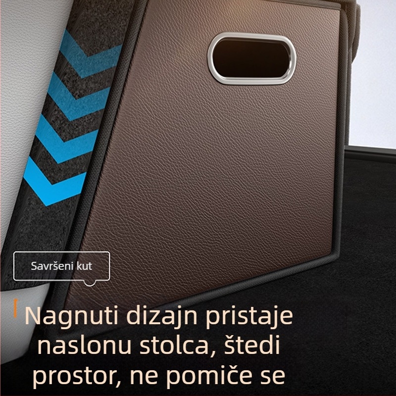 Kutija za skladištenje u prtljažniku s dijamantnim uzorkom, magnetsko držanje, velik kapacitet za auto predmete, sklopiva