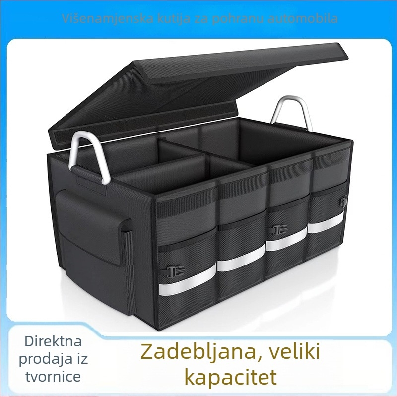 Kutija za skladištenje u prtljažniku automobila, velike kapacitete, sklopiva, od Oxford platna
