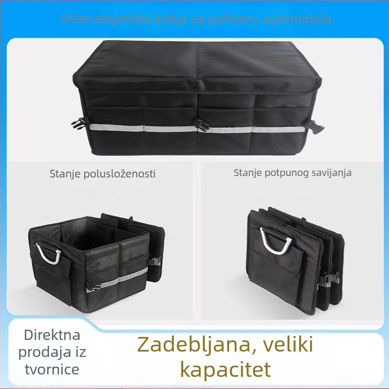 Kutija za skladištenje u prtljažniku automobila, velike kapacitete, sklopiva, od Oxford platna