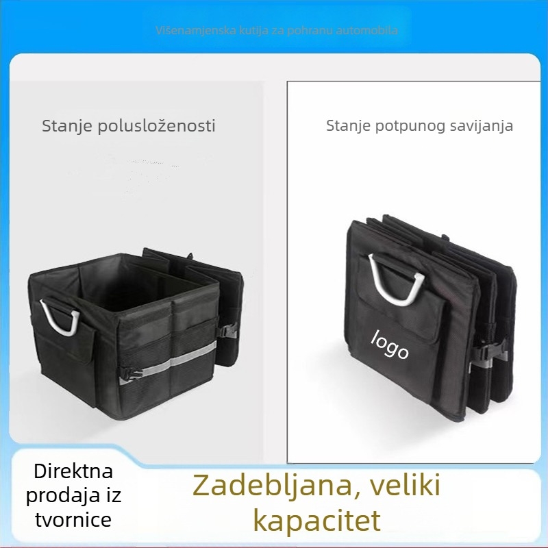 Kutija za skladištenje u prtljažniku automobila, velike kapacitete, sklopiva, od Oxford platna