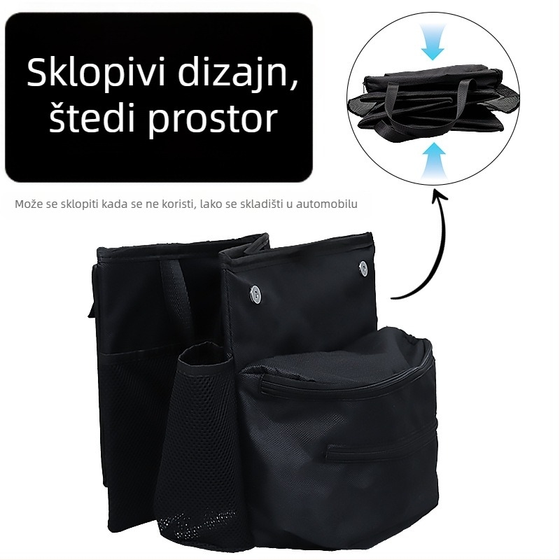Sklopiva kutija za pohranu u unutrašnjosti automobila, s držačem za čaše, od Oxford tkanine