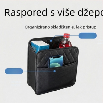 Kožna torba za skladištenje u prtljažniku i organizator iza stražnje sjedalice, unutarnji koš za smeće u automobilu