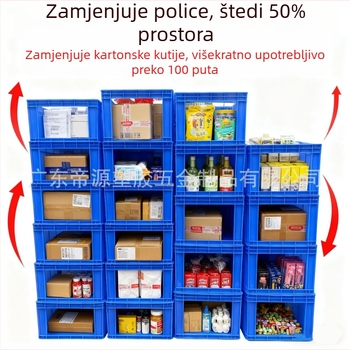 Kutija za skladištenje s otvorenim gornjim dijelom, stohoviva kutija za sortiranje, pravokutna
