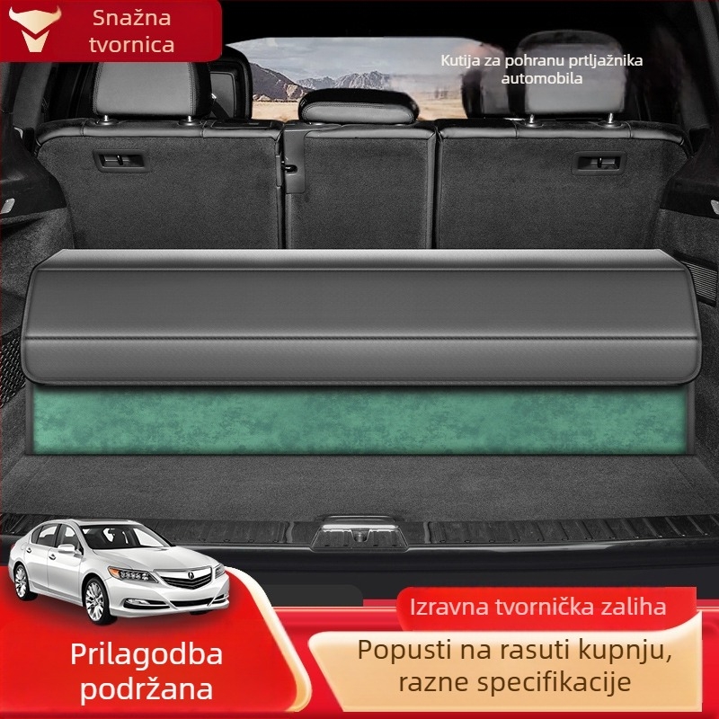 Velurov organizator prtljažnika automobila, sklopiva kutija za pohranu za unutrašnjost vozila