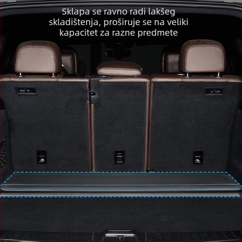 Velurov organizator prtljažnika automobila, sklopiva kutija za pohranu za unutrašnjost vozila