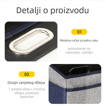 Sklopiva kutija za pohranu u automobilu od Oxford platna, velika zapremina, organizator prtljažnika