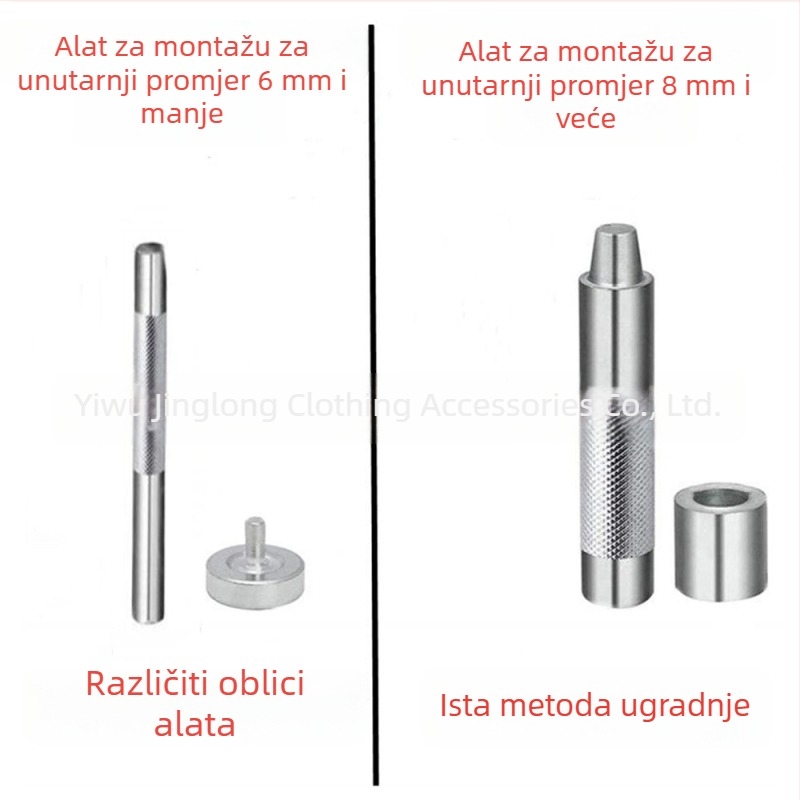 Ručni alat za ugradnju očiju u kožu – bušač za kožu i metalne oči, DIY set