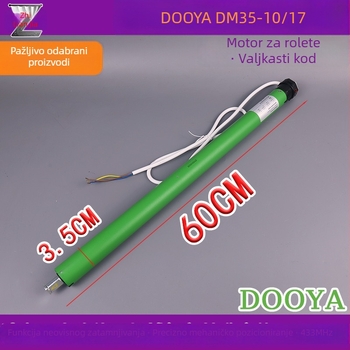 DOOYA DM35R-10N/17R Pametna zavjesa za podizanje rolete, s ugrađenim daljinskim upravljačem i cijevnim motorom
