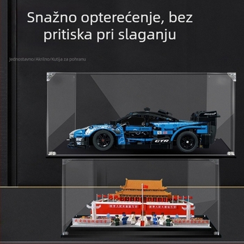 Akrilna kutija za izlaganje i skladištenje modela sportskog automobila 42123 s prozirnim zaštitnim poklopcem od prašine