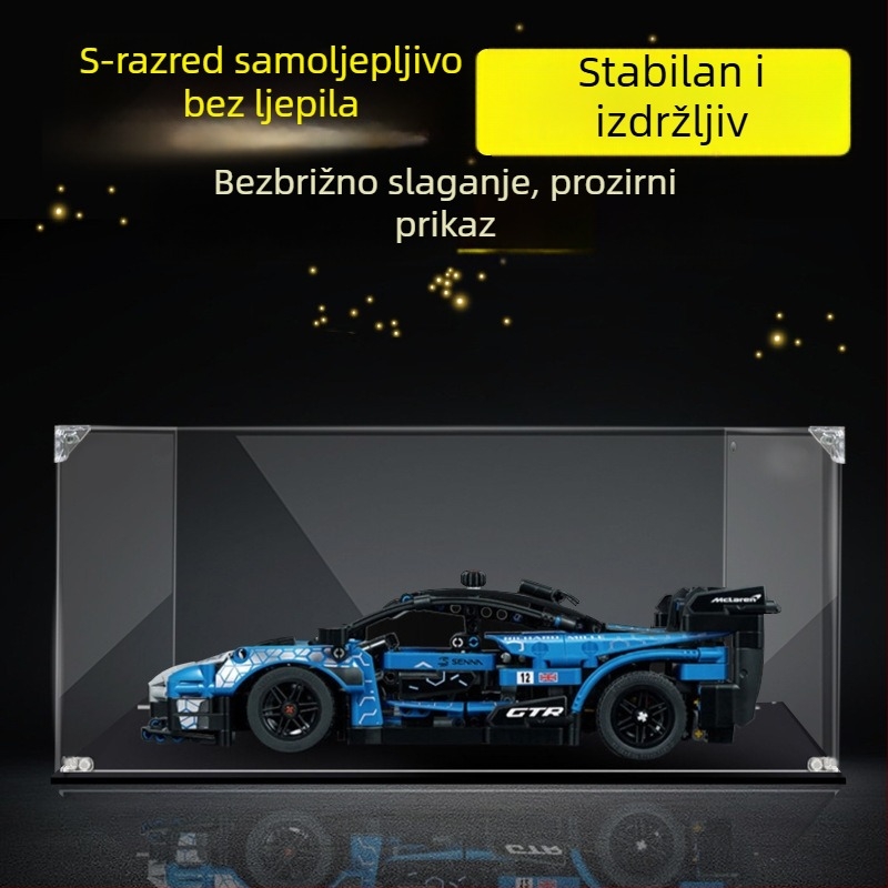 Akrilna kutija za izlaganje i skladištenje modela sportskog automobila 42123 s prozirnim zaštitnim poklopcem od prašine