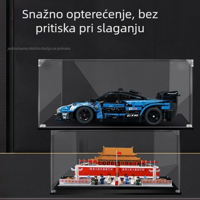 Akrilna kutija za izlaganje i skladištenje modela sportskog automobila 42123 s prozirnim zaštitnim poklopcem od prašine