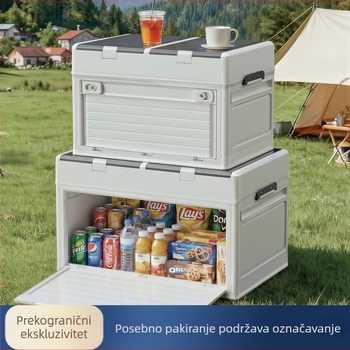 Sklopiva kutija za pohranu za kampiranje i organizator prtljažnika automobila, kapacitet 70–80 l