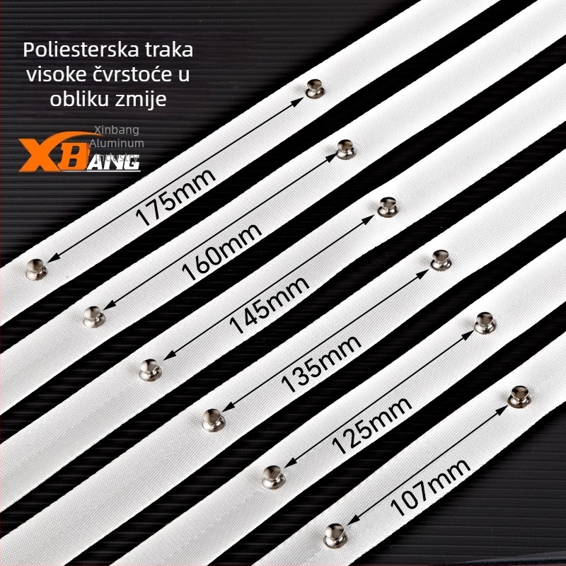 Prilagođena traka za zavjese u obliku zmije, S-oblik vala za otvaranje i zatvaranje, s perlicama i gumbima za fiksiranje