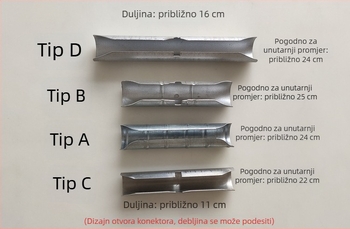 Proširivi spojnik za rimsku šipku zavjese, 11 cm, kaljena spojna šipka