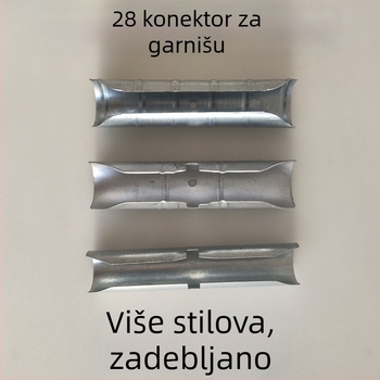 Proširivi spojnik za rimsku šipku zavjese, 11 cm, kaljena spojna šipka