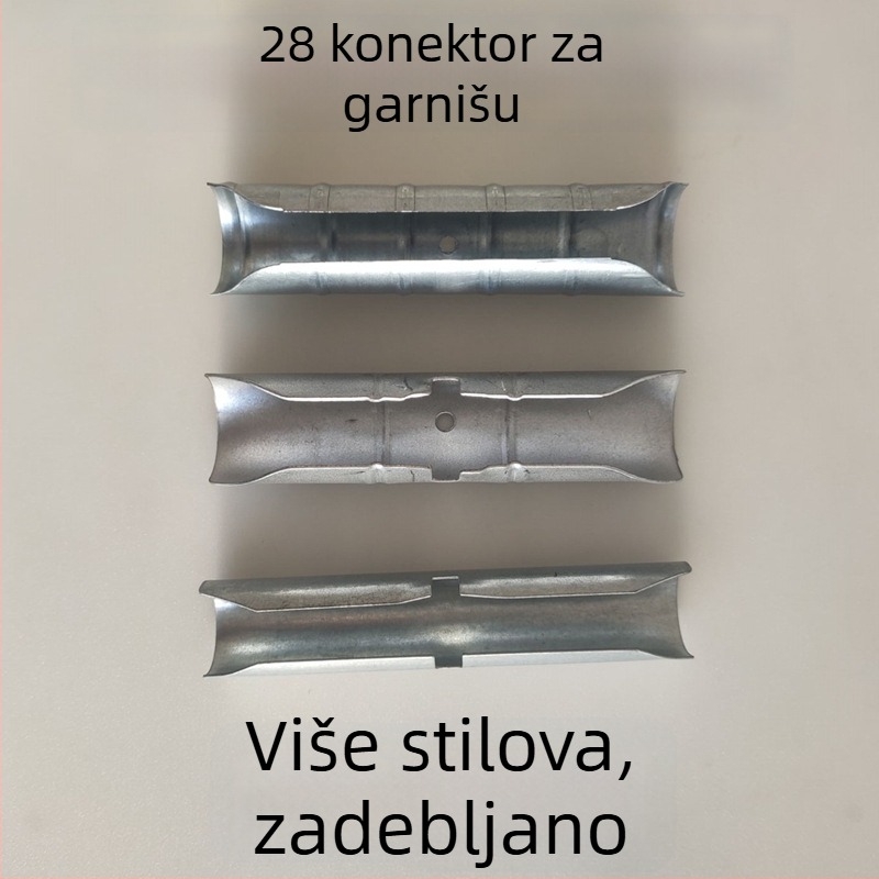 Proširivi spojnik za rimsku šipku zavjese, 11 cm, kaljena spojna šipka