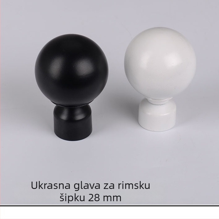 Dekorativna završnica zavjese – kovanog željeza i aluminijske legure, moderni minimalistički stil, model T-HS101