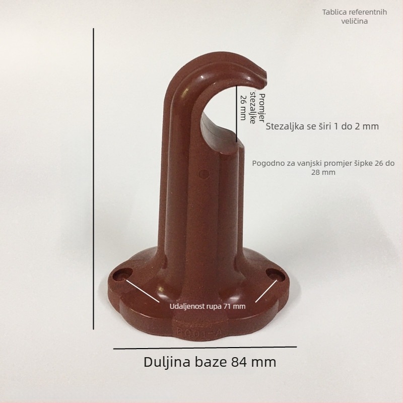 Jačani držači zavjesa, dodatna oprema za šine u vintage stilu, bočni plastični nosači za rimske šipke