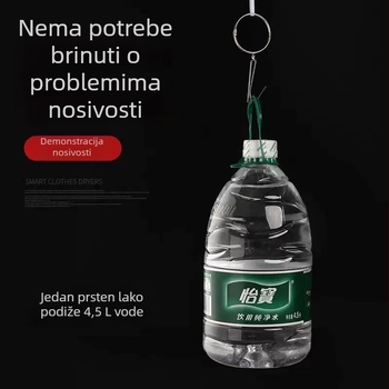 Zavjesni otvoreni prsten s podesivim metalnim kukama za rimski štap – kružni zatvarač za zavjese i visi prsten