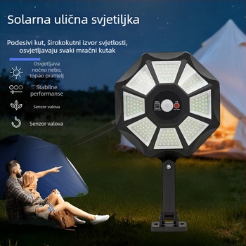 Integrirana solarna ulična svjetiljka i zidna svjetiljka za vanjsku upotrebu, senzor pokreta i daljinsko upravljanje