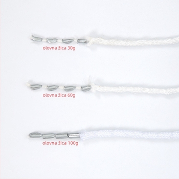 Težinska linija za zavjese, legura, za gazaste zavjese, 30g/60g/100g, bijela, model 20011, moderni minimalistički stil