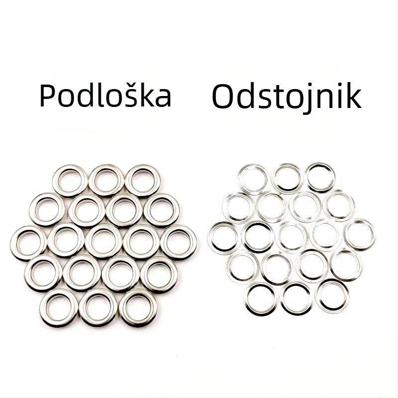 100 setova 8 mm bakrenih kružnih očica i set alata za ugradnju očica