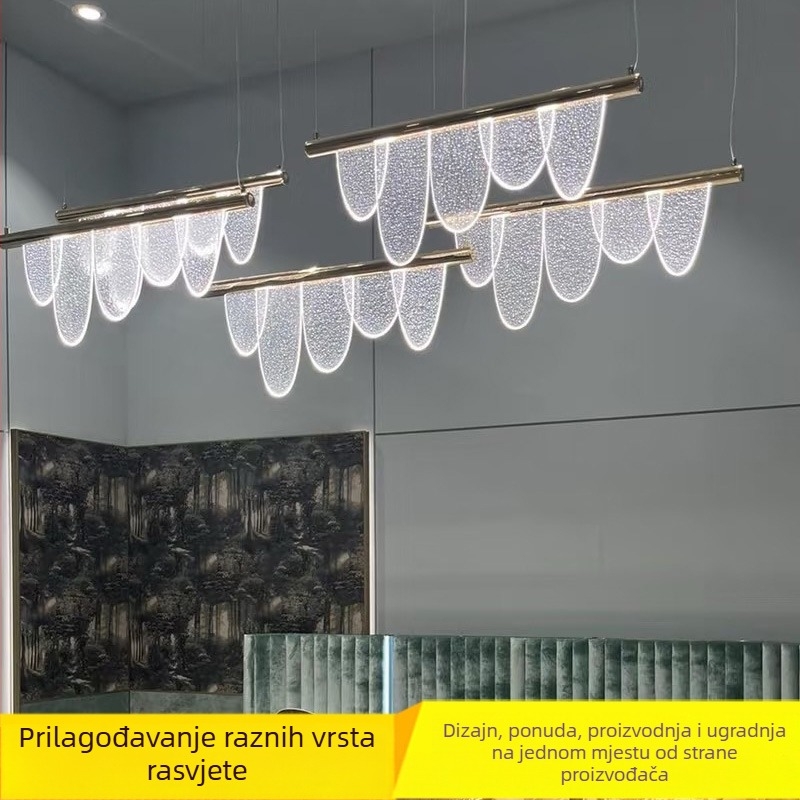 Stakleni luster po narudžbi, moderni minimalistički stil