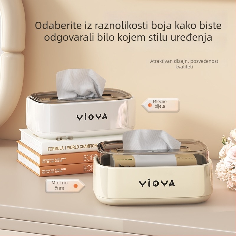 Kutija za maramice za dnevni boravak s pretincem za daljinski upravljač i stolni organizator, moderan dizajn