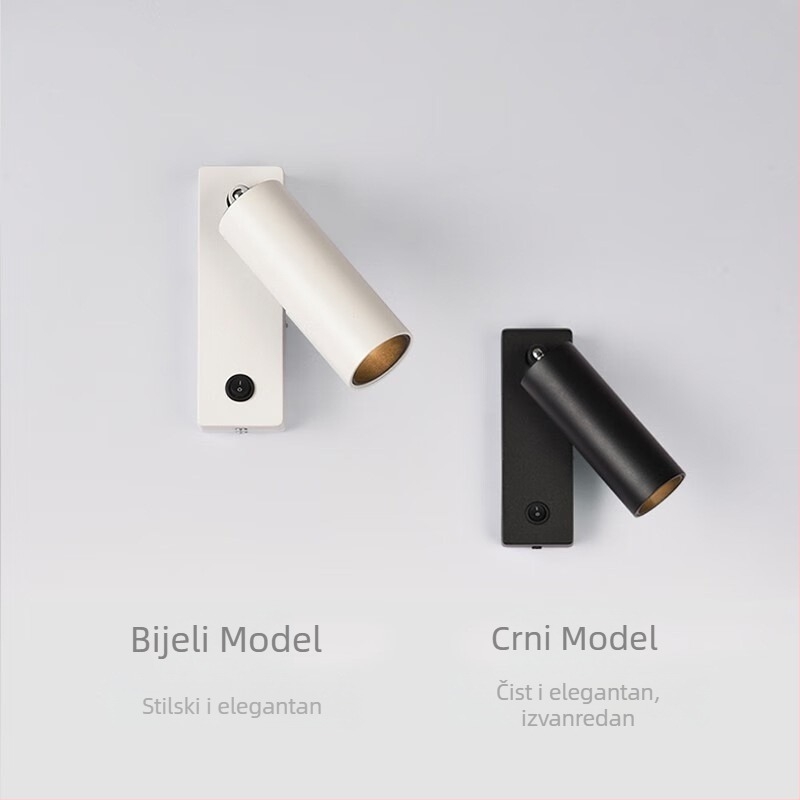Moderna personalizirana zidna lampa za čitanje uz krevet, s minimalističkim dizajnom, pogodna za dnevni boravak, spavaću sobu i studij; rasvjeta ispred ogledala.