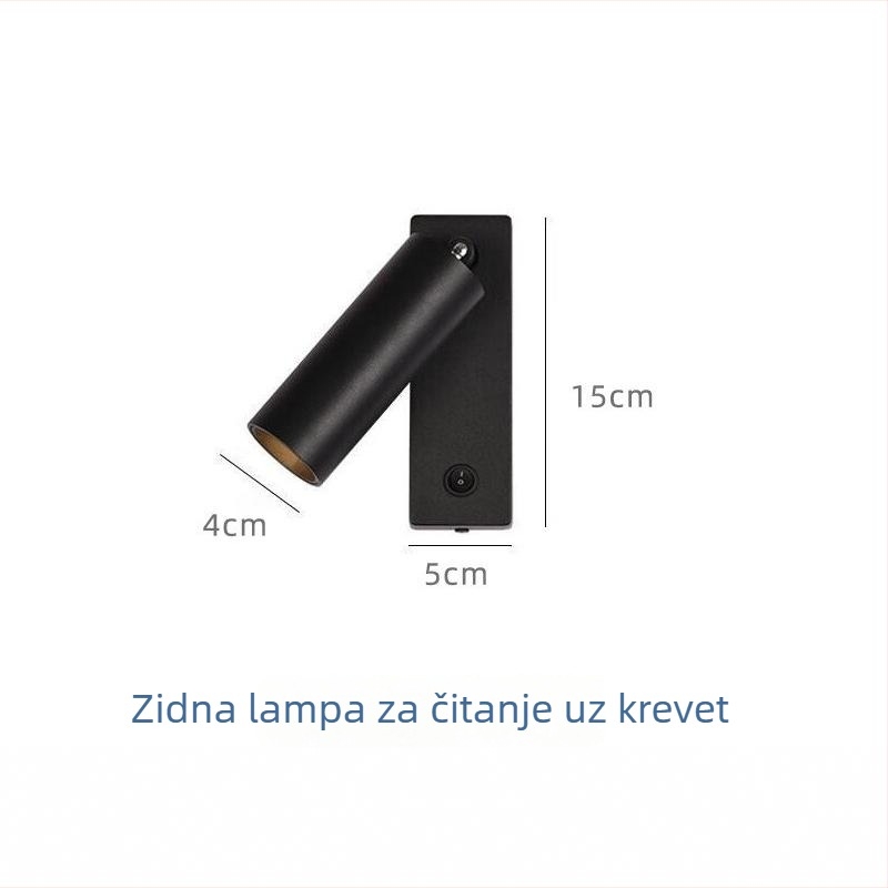 Moderna personalizirana zidna lampa za čitanje uz krevet, s minimalističkim dizajnom, pogodna za dnevni boravak, spavaću sobu i studij; rasvjeta ispred ogledala.