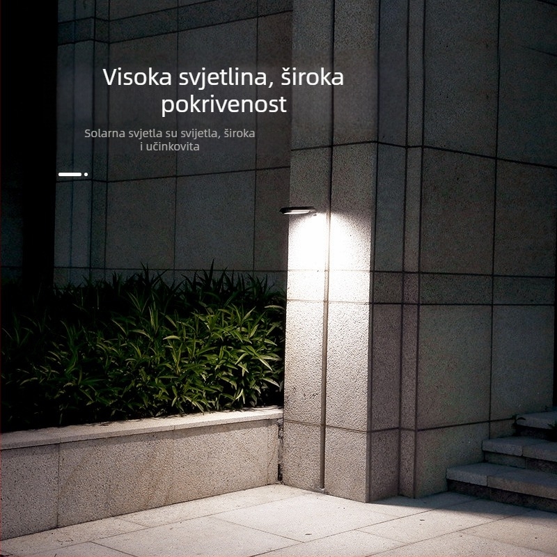 Solarno LED zidno svjetlo za vanjski dvorište, vodootporno IP65, krajinsko osvjetljenje, novi model