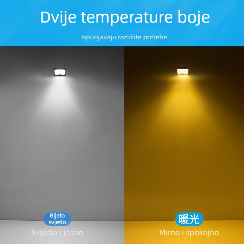 Solarna zidna svjetiljka za vanjsku upotrebu — dekorativno osvjetljenje za vilu i vrt
