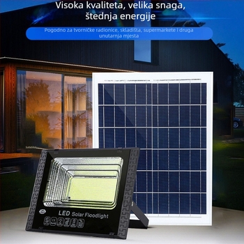 Solarna vanjska zidna lampica za vrt – LED rasvjeta, IP65, vodootporna, s daljinskim upravljanjem