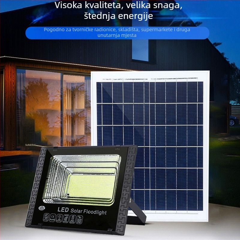 Solarna vanjska zidna lampica za vrt – LED rasvjeta, IP65, vodootporna, s daljinskim upravljanjem