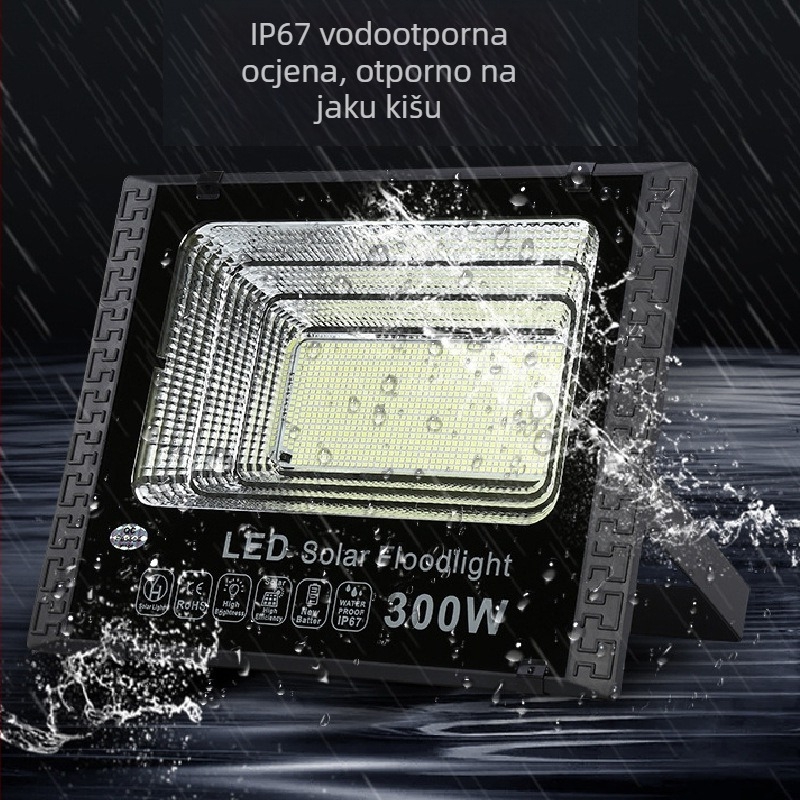 Solarna vanjska zidna lampica za vrt – LED rasvjeta, IP65, vodootporna, s daljinskim upravljanjem