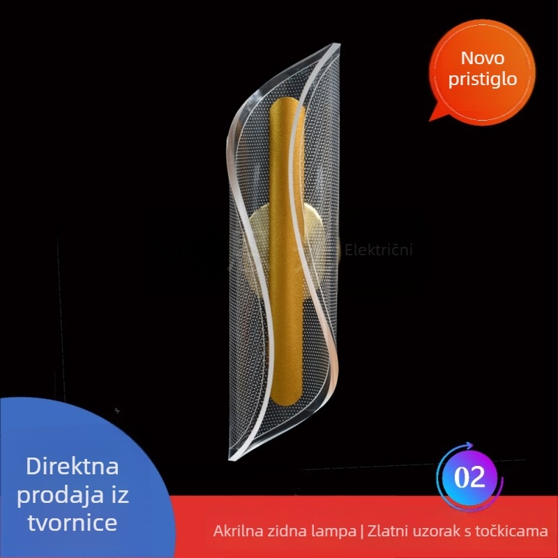 Minimalistička LED zidna svjetiljka od akrila za dnevni boravak, spavaću sobu i hodnik
