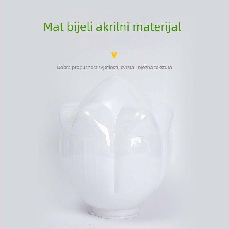 Akrilni sjenilo u obliku lotosa sa šiljastim vrhom, za dvorske stupove, zidne i ulične lampe