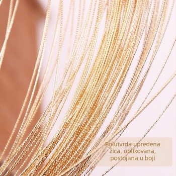 14K pozlata, čvrsta žica, uvijena bakrena žica, DIY dijelovi za narukvicu