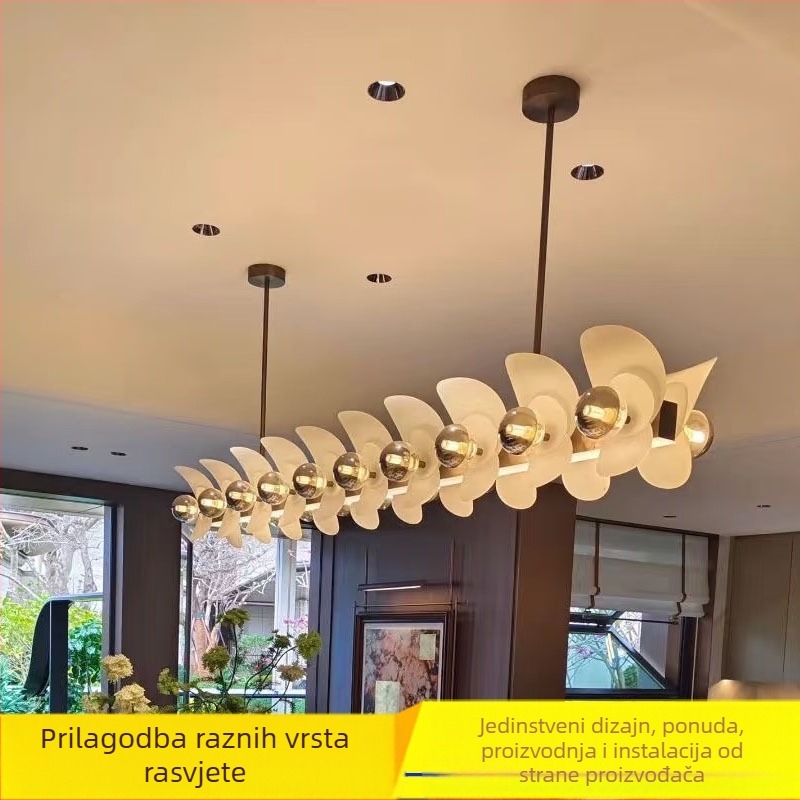 Luster po mjeri od kovanog željeza i akrila s kristalnim nitima, pogodna za hotelske foajeje, spiralne stepenice i dugačku zidnu svjetiljku