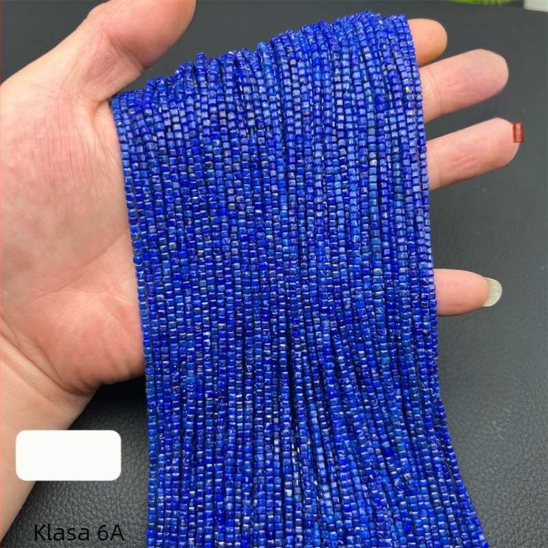 Lapis lazuli facettirane kubične perle – polugotovi dijelovi za DIY i dodaci