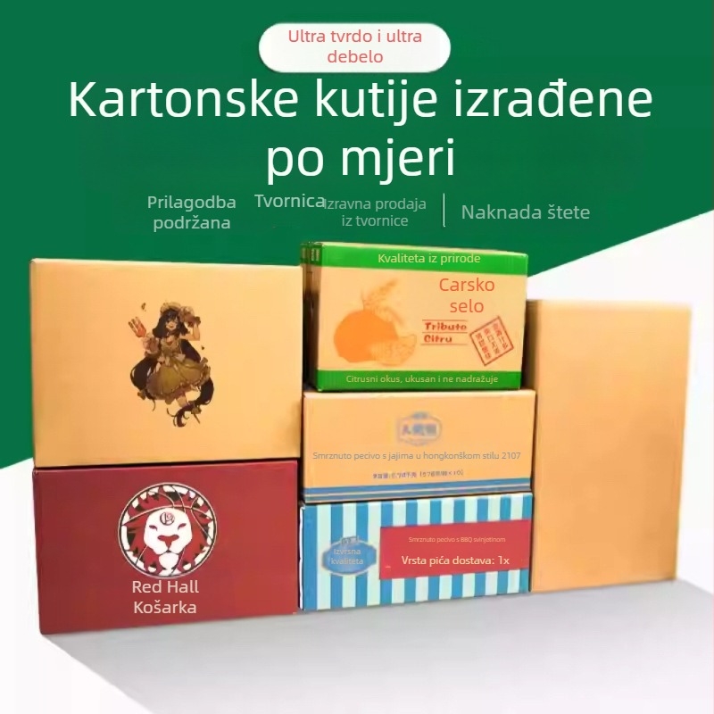 Pet slojeva izuzetno čvrsta kartonska kutija za preseljenje, velika za pakiranje i skladištenje, s ručkom