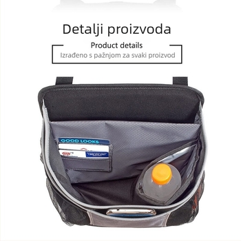 Automobilski organizator s pretincom za maramice i košem za smeće, sklopivi kožni organizator auta