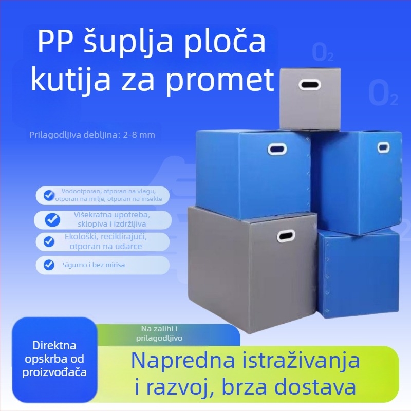 Vodootporna, sklopiva plastična kutija za preseljenje i skladištenje od valovite plastike