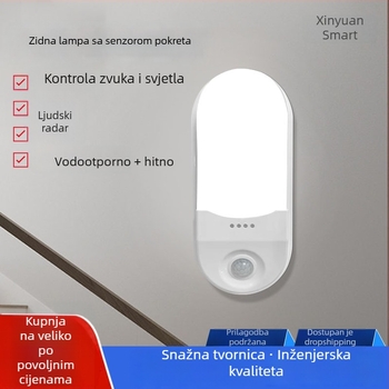 LED zidna svjetiljka za hodnik i stepenice sa senzorom pokreta i radarom za upravljanje svjetlom – zidno osvjetljenje u nuždi