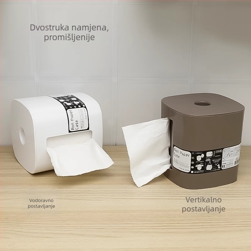 Vodootporna kutija za rolu papir, organizator toaletnog papira za kupaonicu, bez bušenja