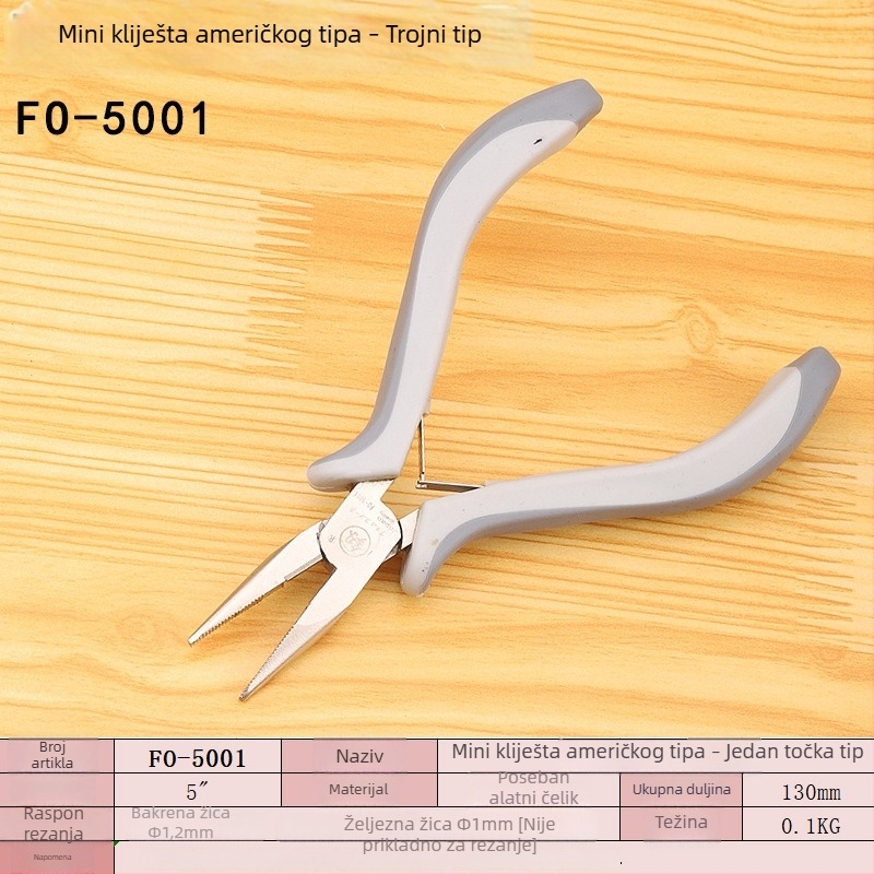 FO-5001 Mini ručno izrađene kliješta za nakit, 5 inča